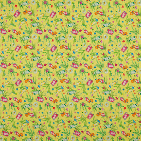Tropical Splash Fabric Collection - Tropical Punch Yellow