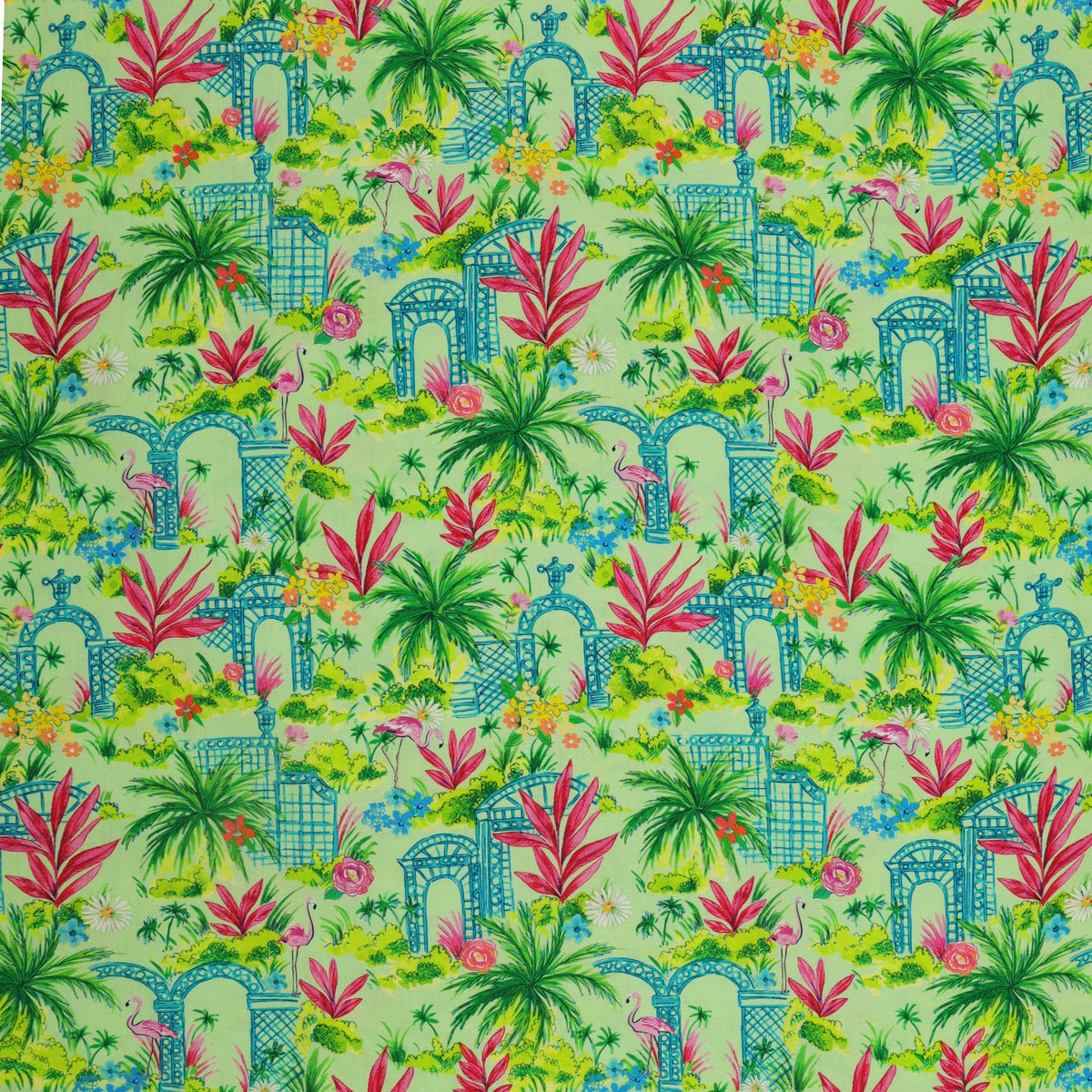 Tropical Splash Fabric Collection - Oasis Green