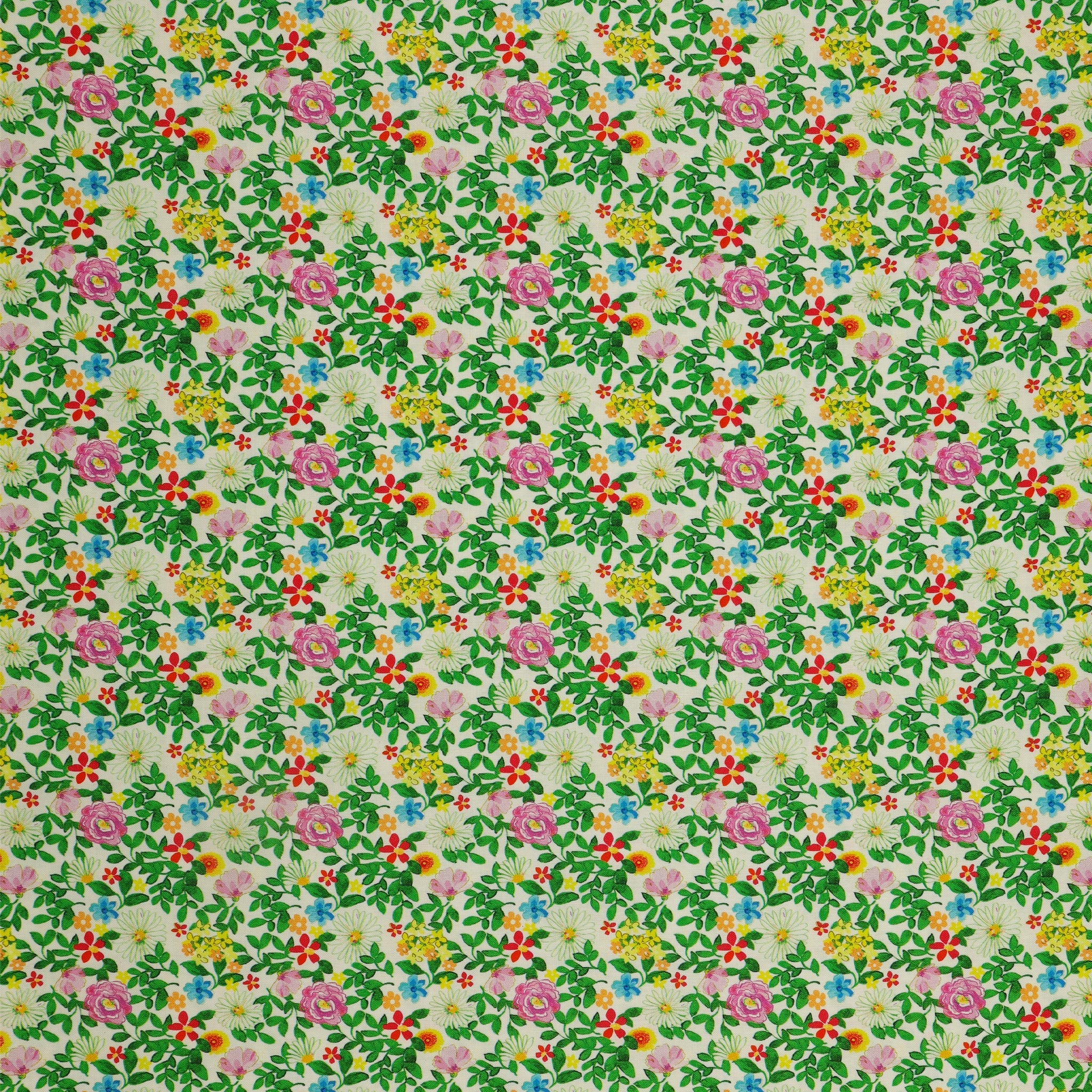 Tropical Splash Fabric Collection - Garden White