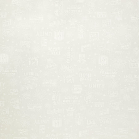 Liberty Whites Fabric Collection - Patriotic Words White