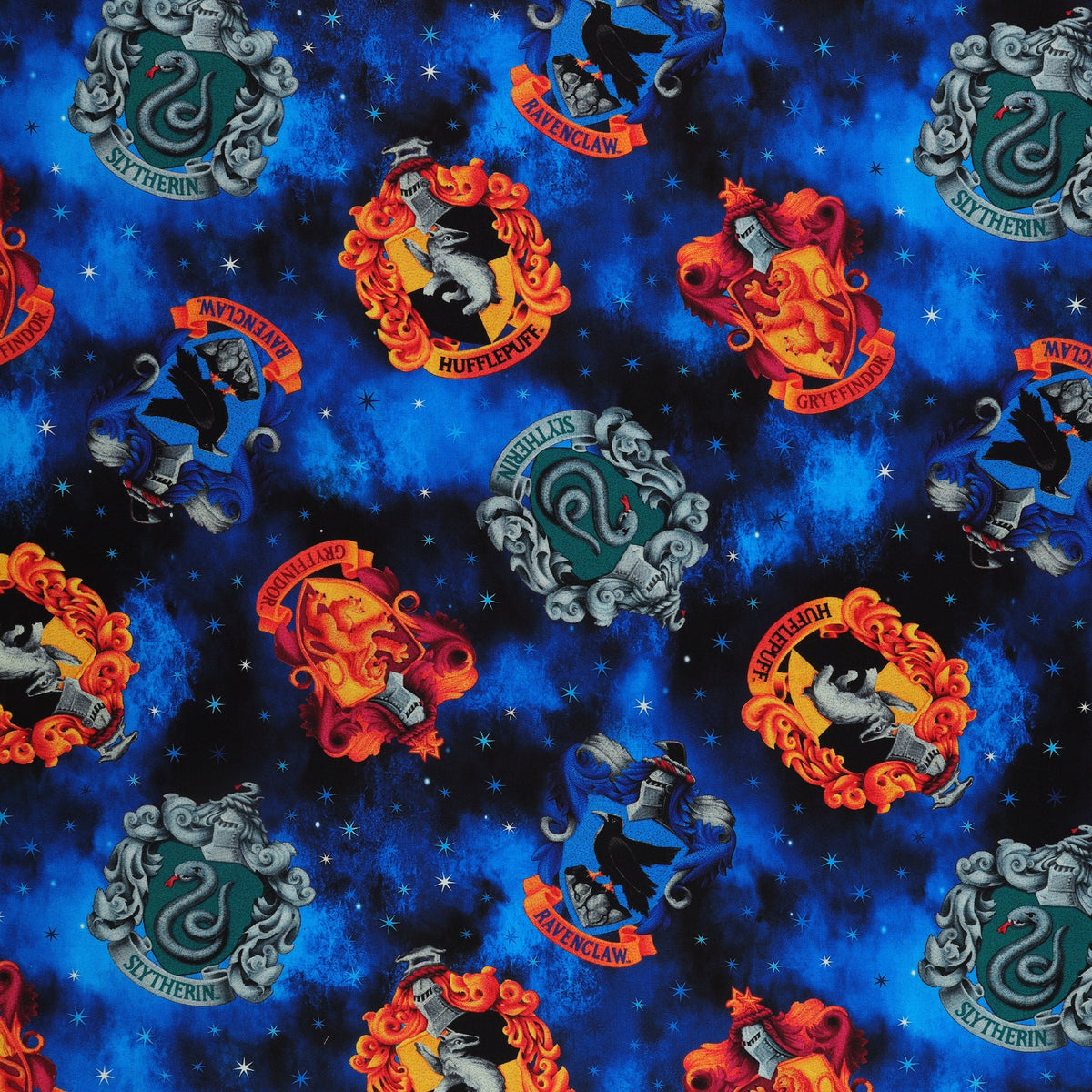 Harry Potter Fabric Collection - House Crests Blue