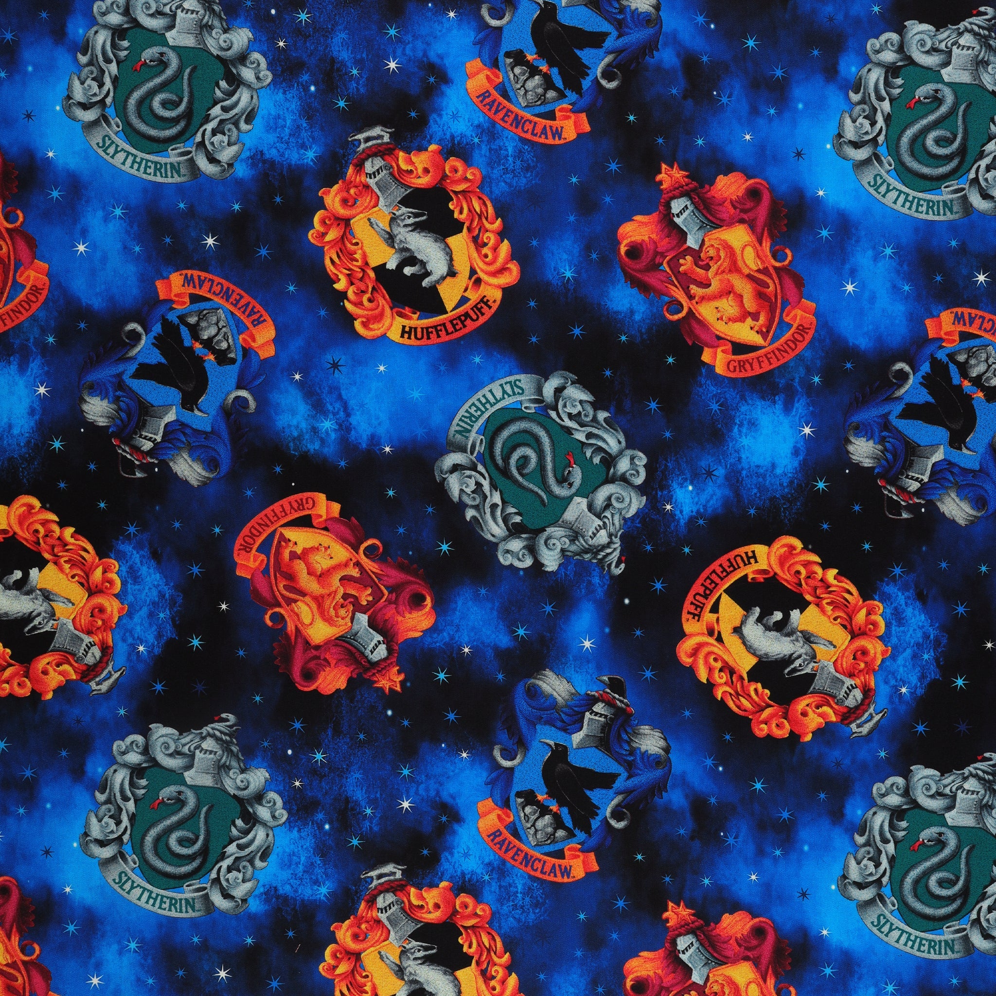 Harry Potter Fabric Collection - House Crests Blue