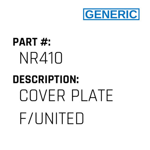 Cover Plate F/United - Generic #NR410