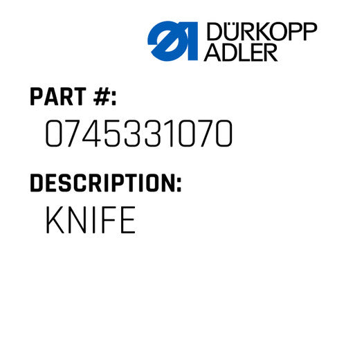 Knife - Dürkopp Adler #0745 331070