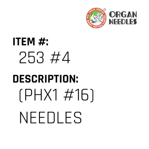 (Phx1 #16) Needles - Organ Needle #253 #4