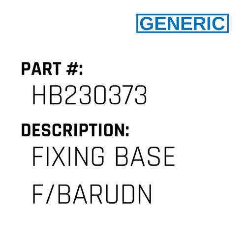 Fixing Base F/Barudn - Generic #HB230373