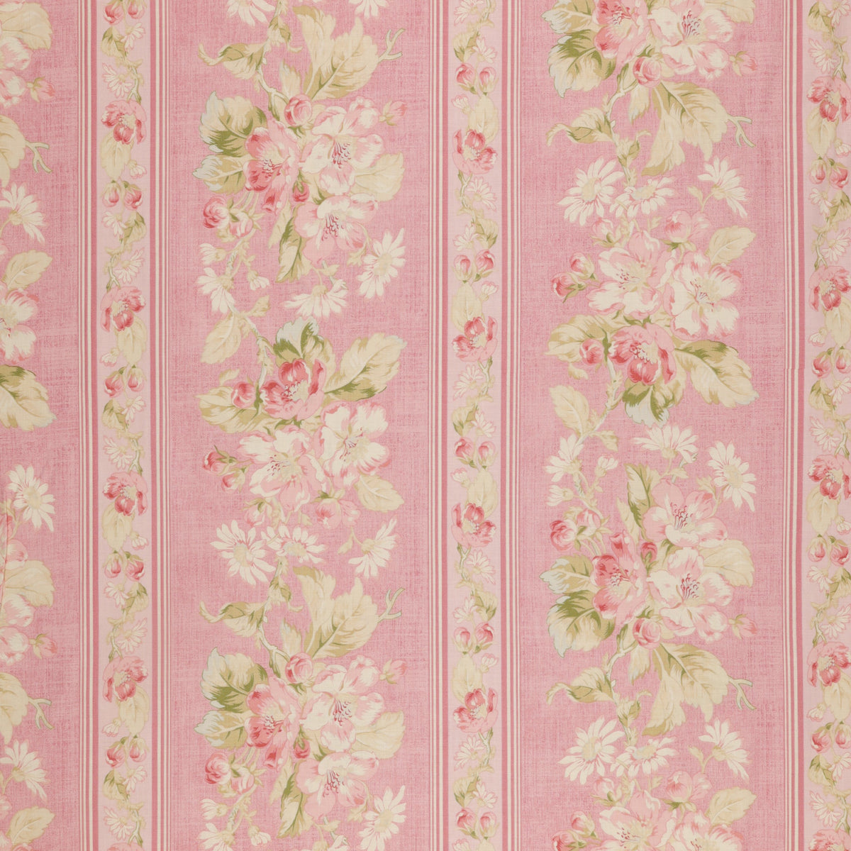 Beloved Fabric Collection - Apple Blossom Stripe Washed Rose
