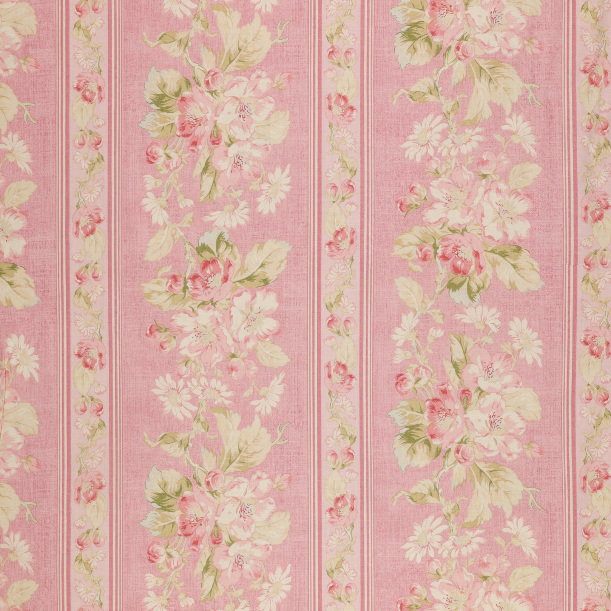 Beloved Fabric Collection - Apple Blossom Stripe Washed Rose