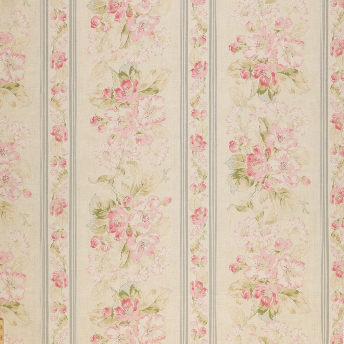 Beloved Fabric Collection - Apple Blossom Stripe Natural
