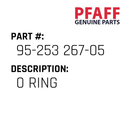 0 Ring - Pfaff #95-253 267-05