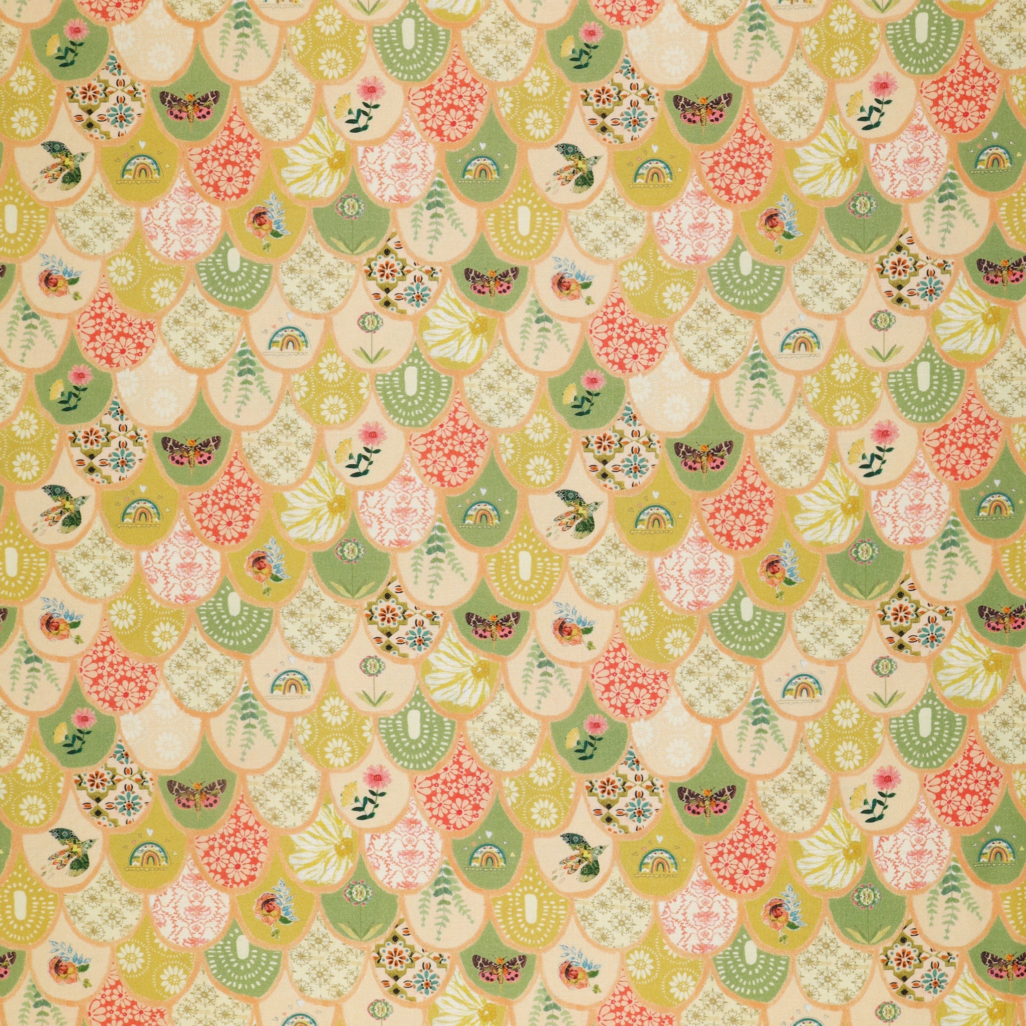 Follow Your Joy Fabric Collection - Bargello Peach/Multi