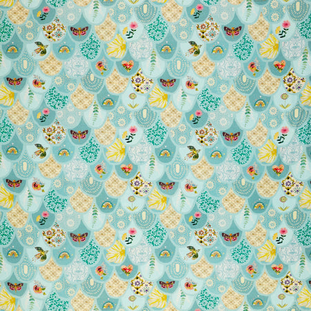 Follow Your Joy Fabric Collection - Bargello Teal/Multi