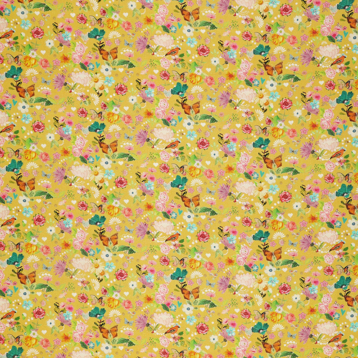 Follow Your Joy Fabric Collection - Sunshine Floral Citron