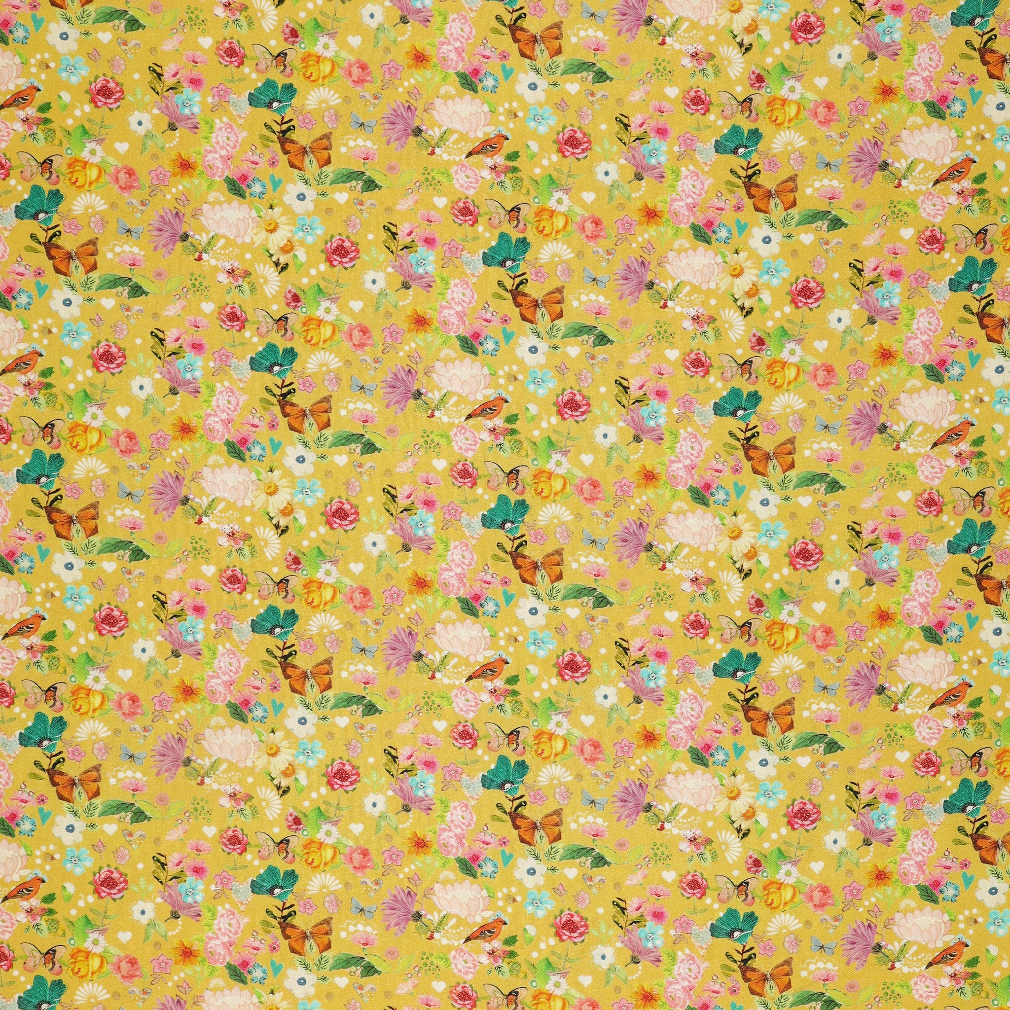 Follow Your Joy Fabric Collection - Sunshine Floral Citron
