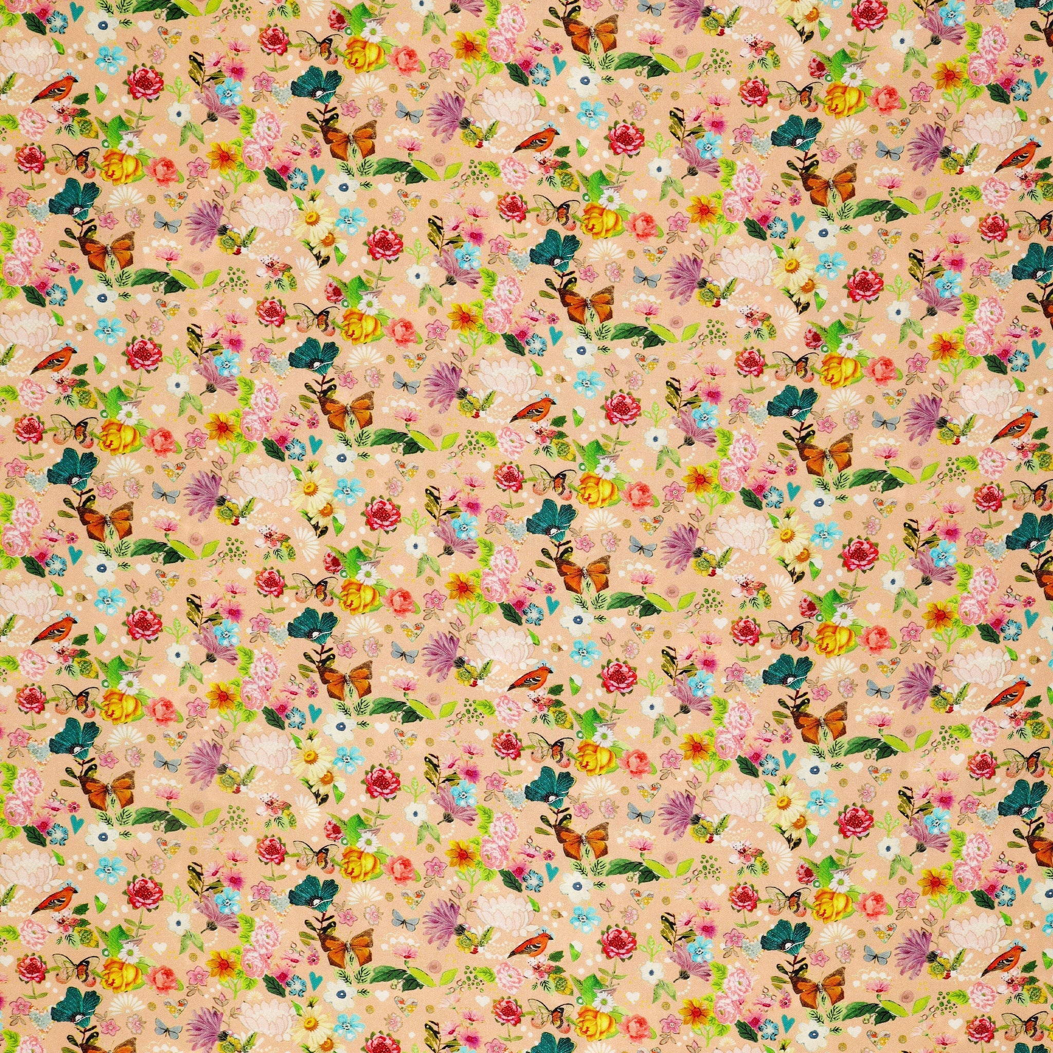 Follow Your Joy Fabric Collection - Sunshine Floral Peach