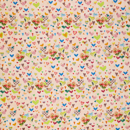 Follow Your Joy Fabric Collection - Hearts Light Blush