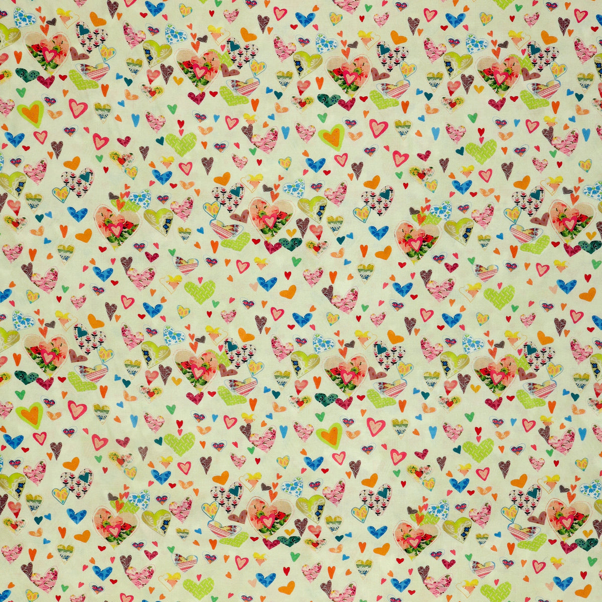 Follow Your Joy Fabric Collection - Hearts Light Sage