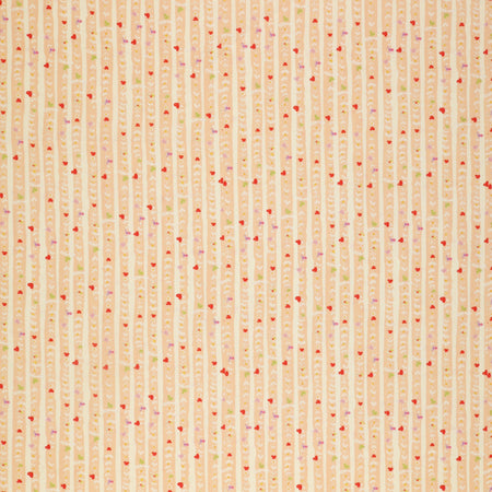 Follow Your Joy Fabric Collection - Hearts Stripe Medium Peach