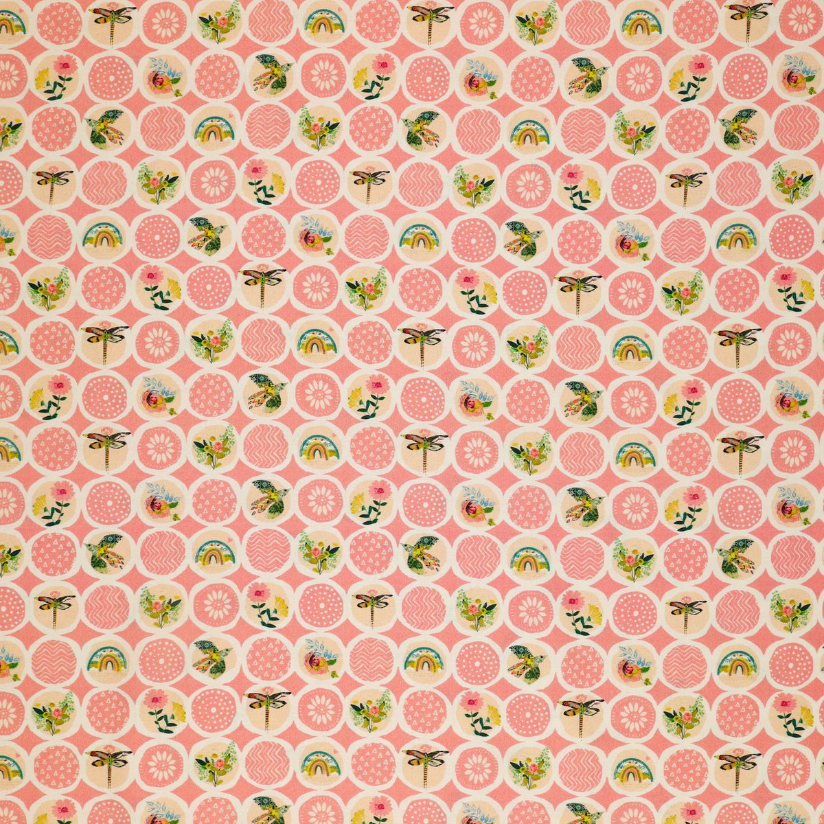 Follow Your Joy Fabric Collection - Sunshine Circles Rose