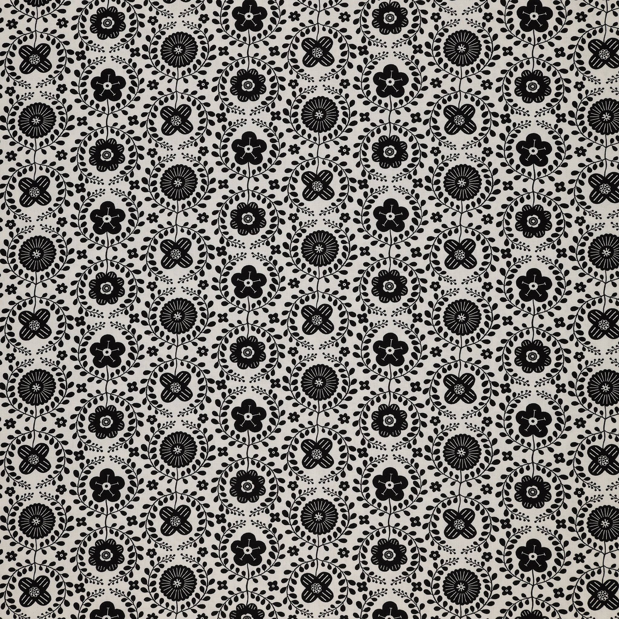 Black, White and Bloom Fabric Collection - Evette Black/White