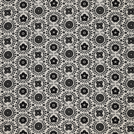 Black, White and Bloom Fabric Collection - Evette Black/White