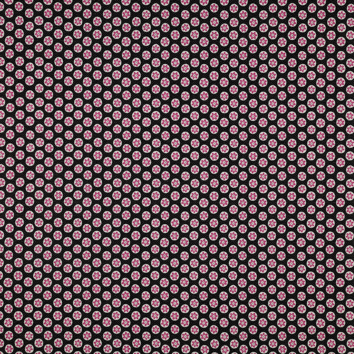 Black, White and Bloom Fabric Collection - Nancy Black/Magenta