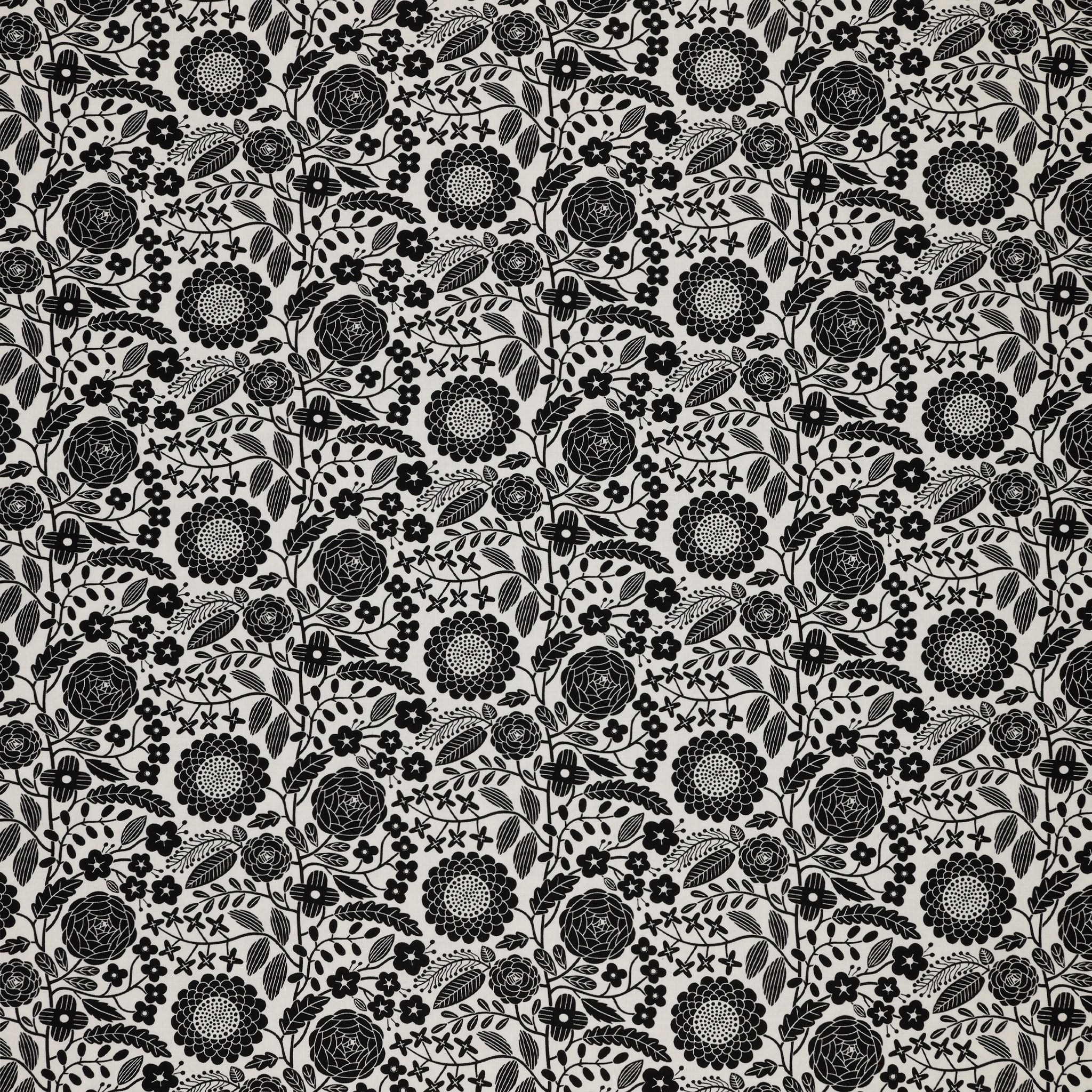 Black, White and Bloom Fabric Collection - Liz Black/White