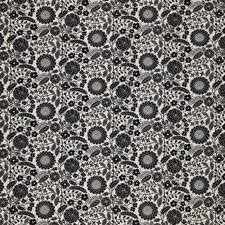 Black, White and Bloom Fabric Collection - Liz Black/White