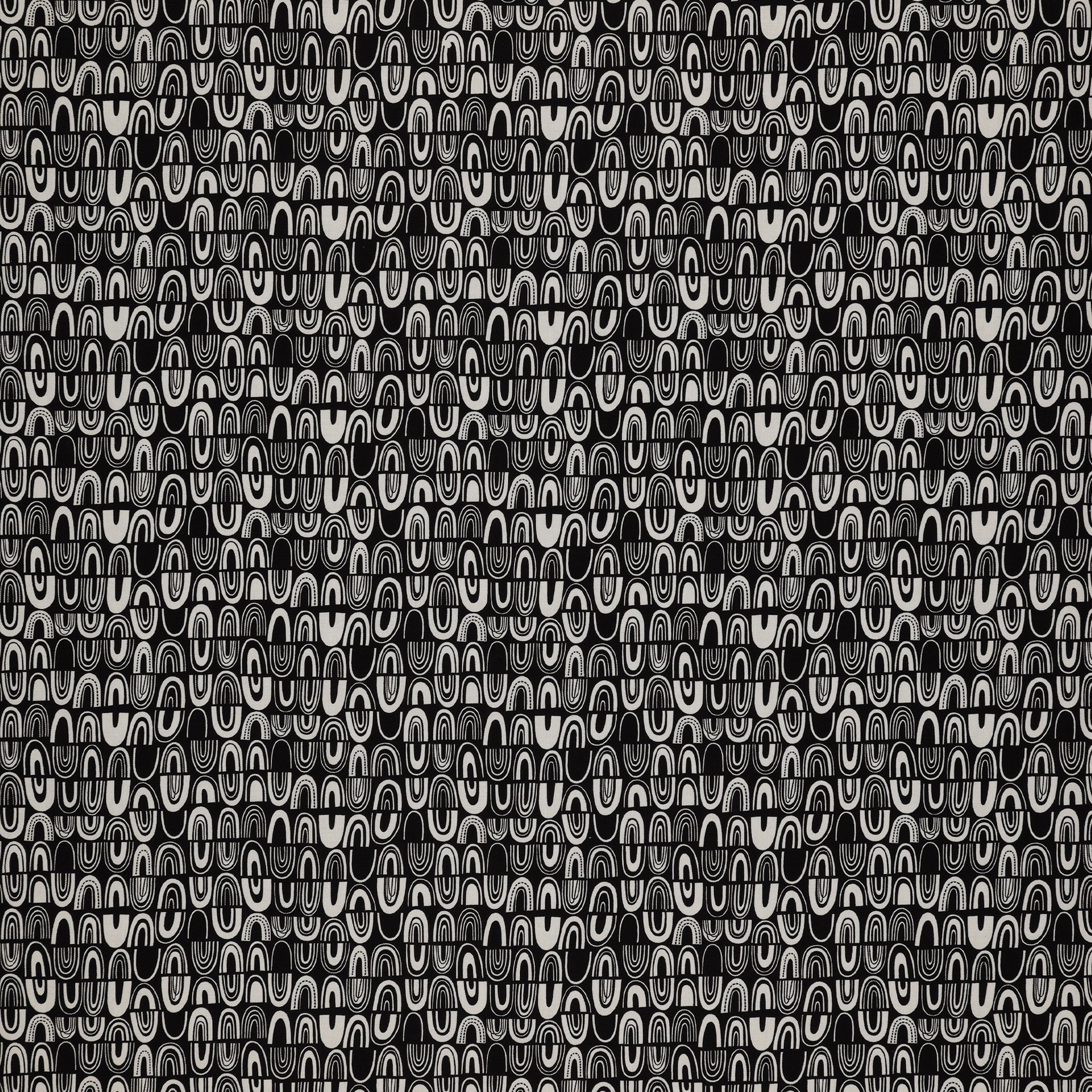 Black, White and Bloom Fabric Collection - Lesley Black/White