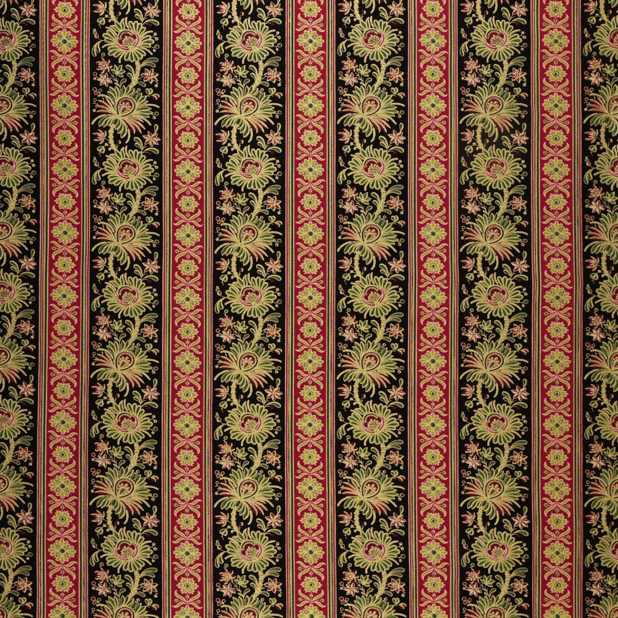 Christmas At Home Fabric Collection - Kenna Stripe Black