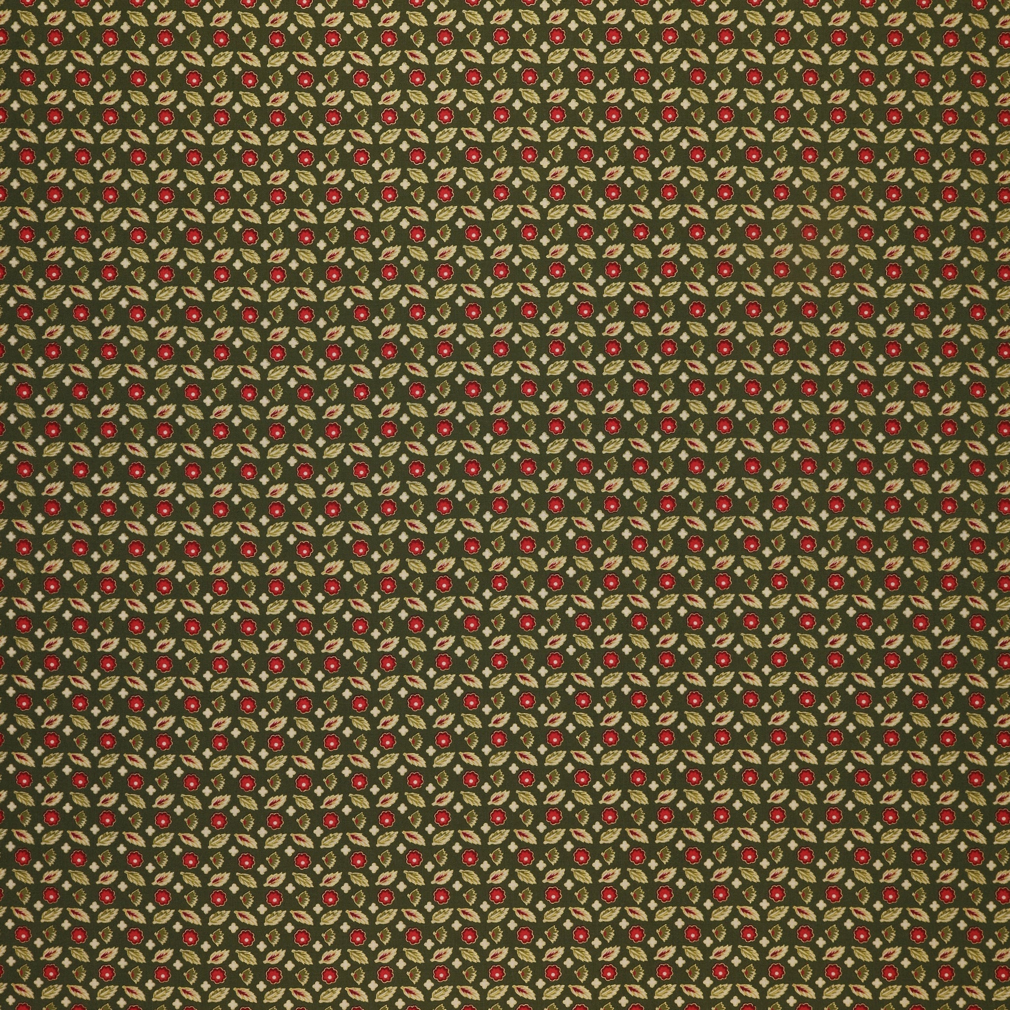 Christmas At Home Fabric Collection - Emil Dark Green