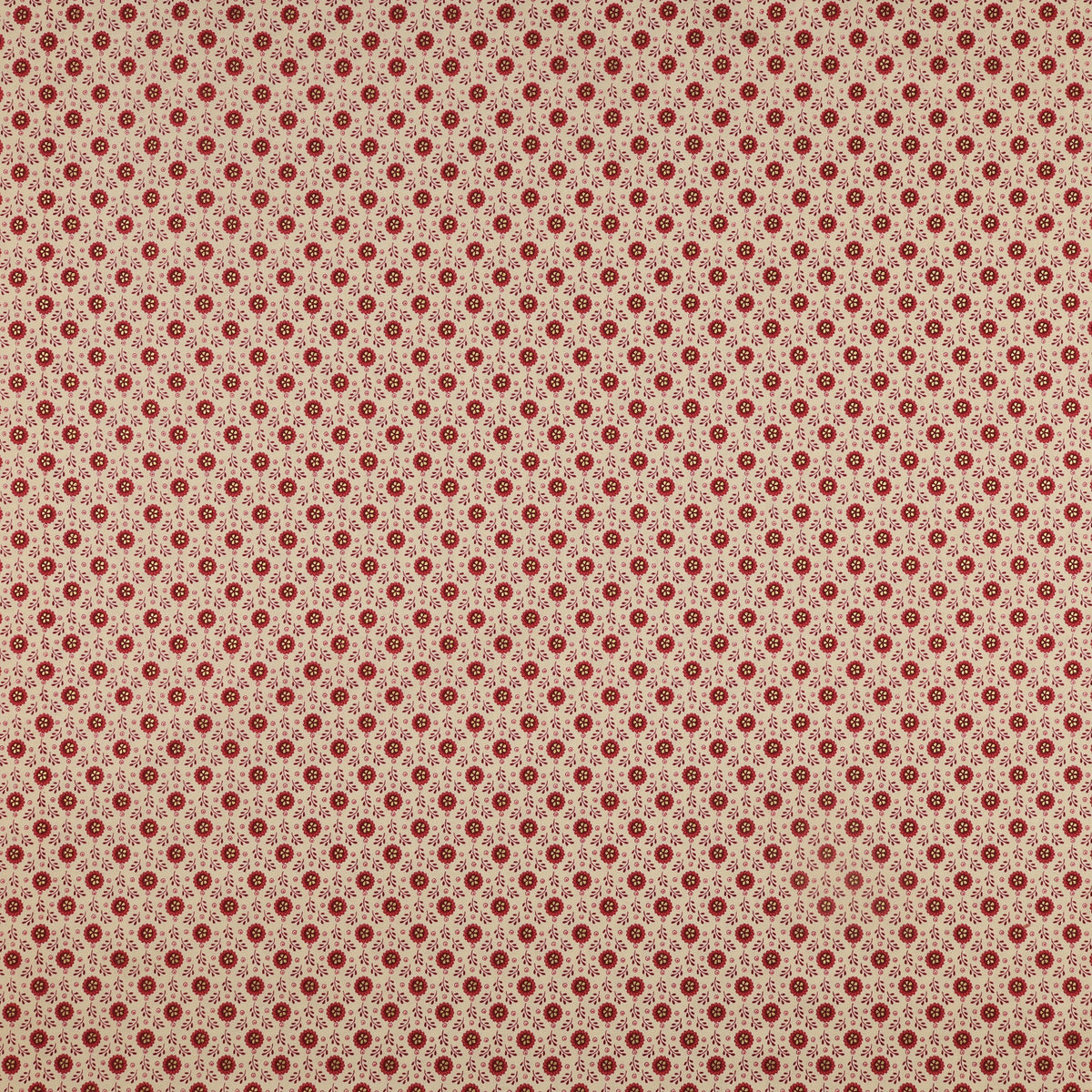 Christmas At Home Fabric Collection - Tiny Daisy Red/Natural