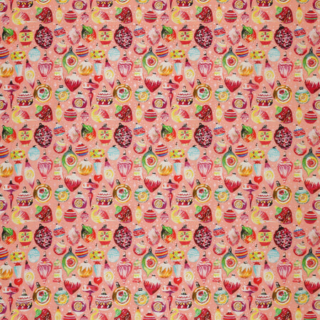 Magical Season Fabric Collection - Vintage Ornaments Peach Jam/Multi