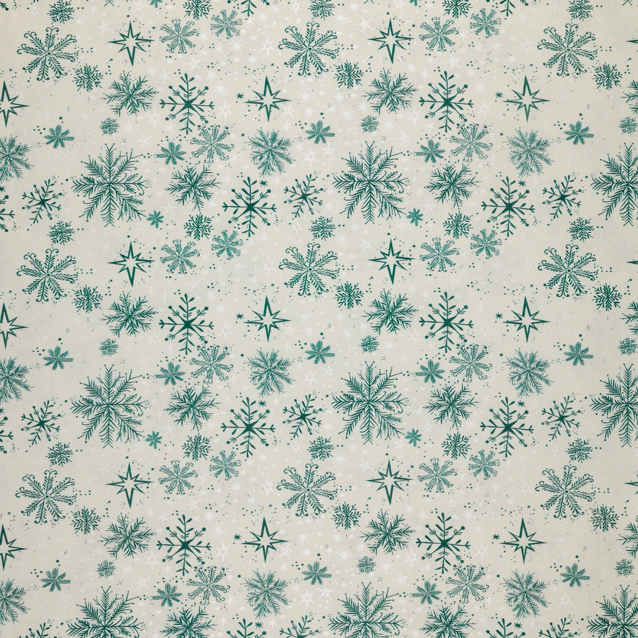Magical Season Fabric Collection - Snow Frost White/Teal