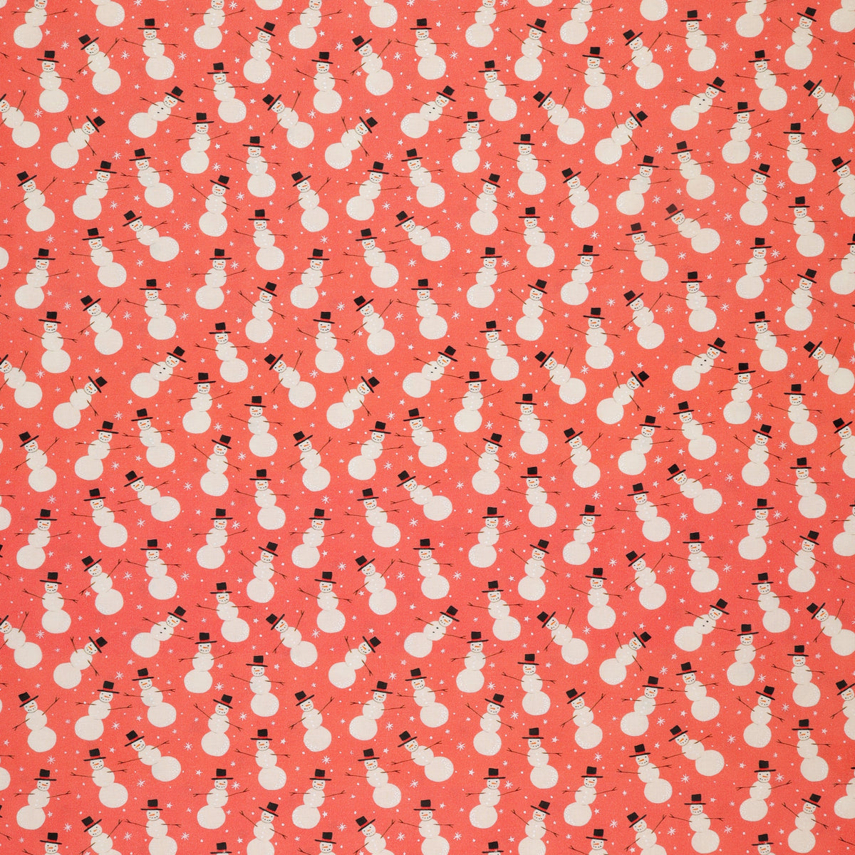 Magical Season Fabric Collection - Merry Snowman Medium Peach Jam