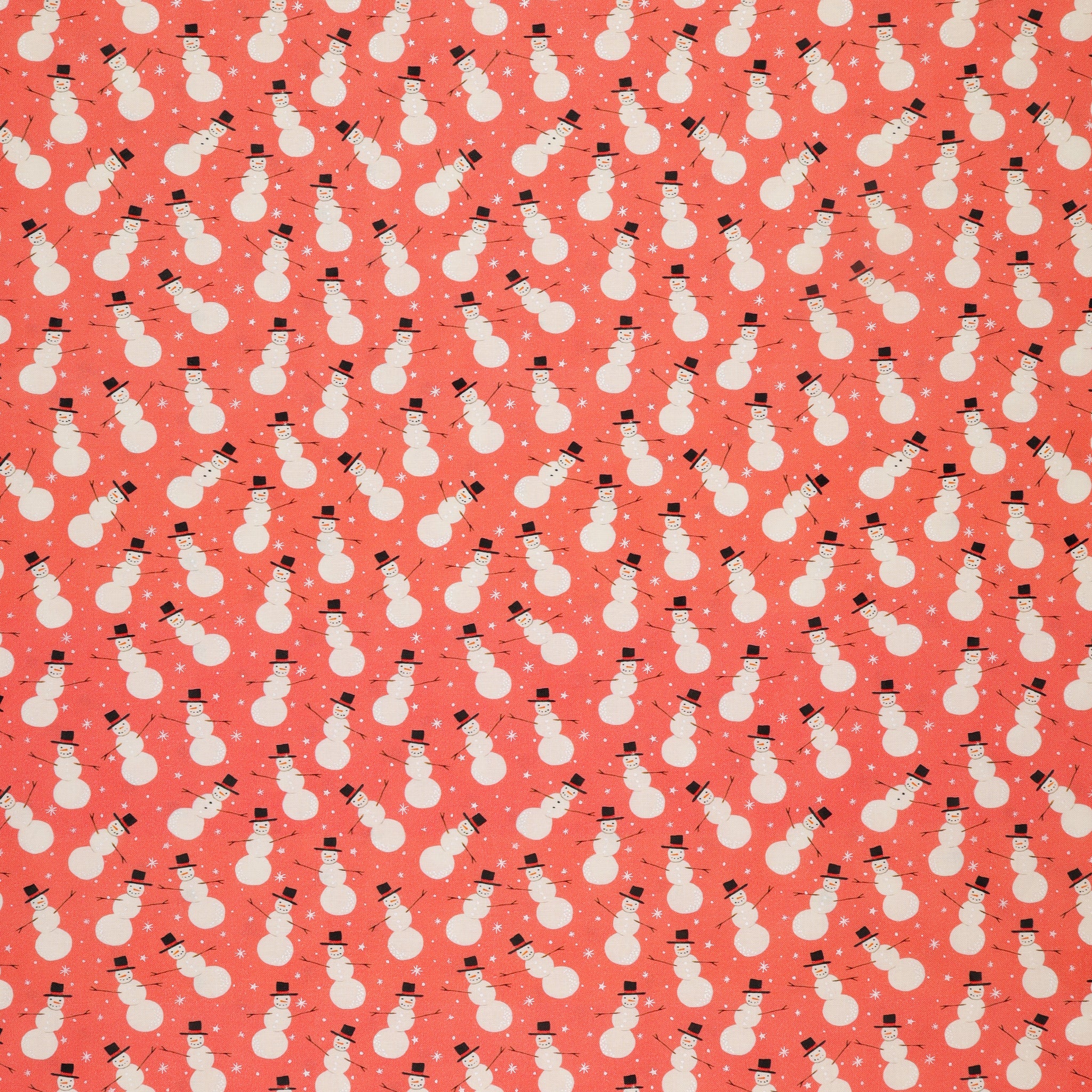 Magical Season Fabric Collection - Merry Snowman Medium Peach Jam
