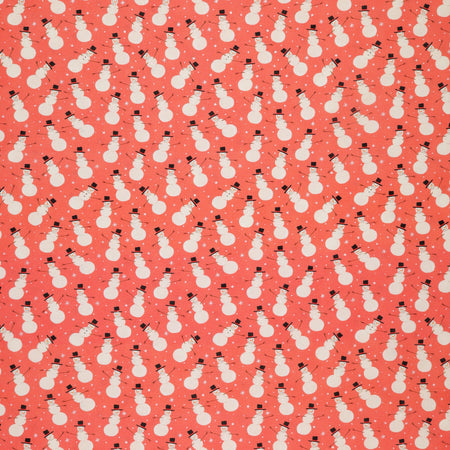 Magical Season Fabric Collection - Merry Snowman Medium Peach Jam