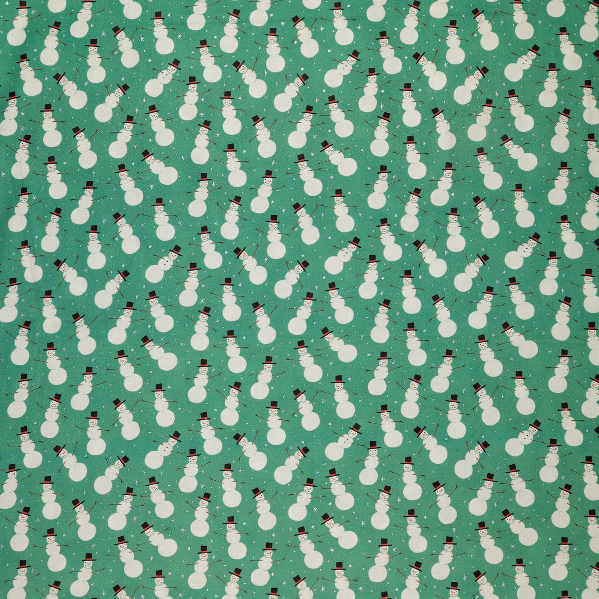 Magical Season Fabric Collection - Merry Snowman Medium Turquoise