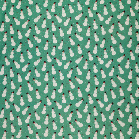 Magical Season Fabric Collection - Merry Snowman Medium Turquoise