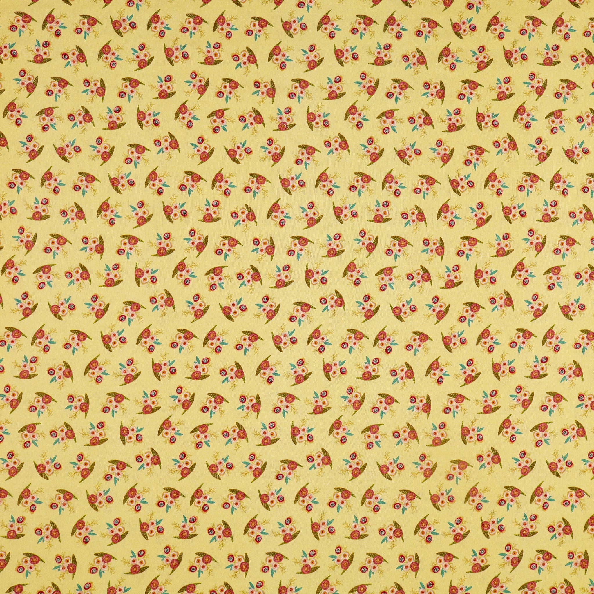 Follow Your Joy Fabric Collection - Tossed Roses Medium Citron