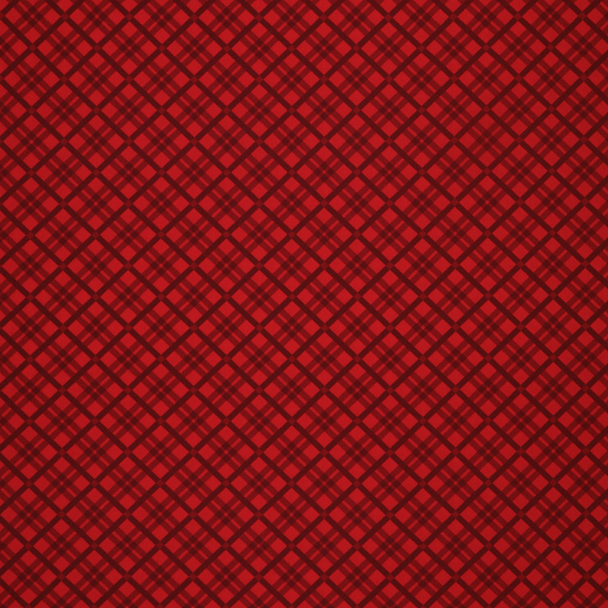 Merry Cats Fabric Collection - Tartan Season Red