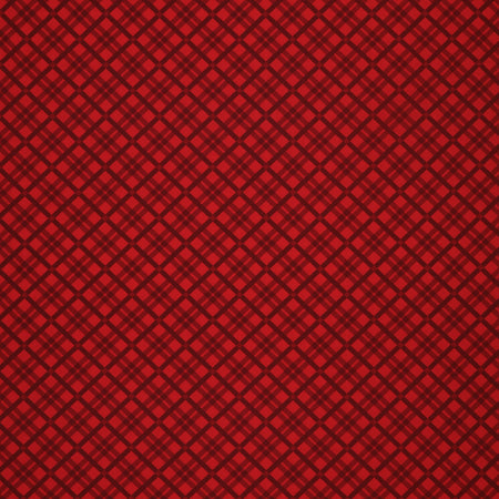 Merry Cats Fabric Collection - Tartan Season Red