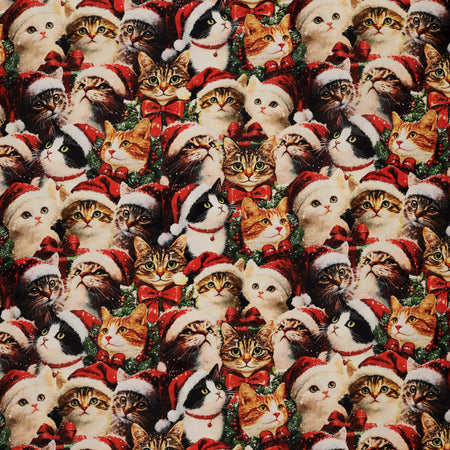 Merry Cats Fabric Collection - Merry Cats Portrait Multi