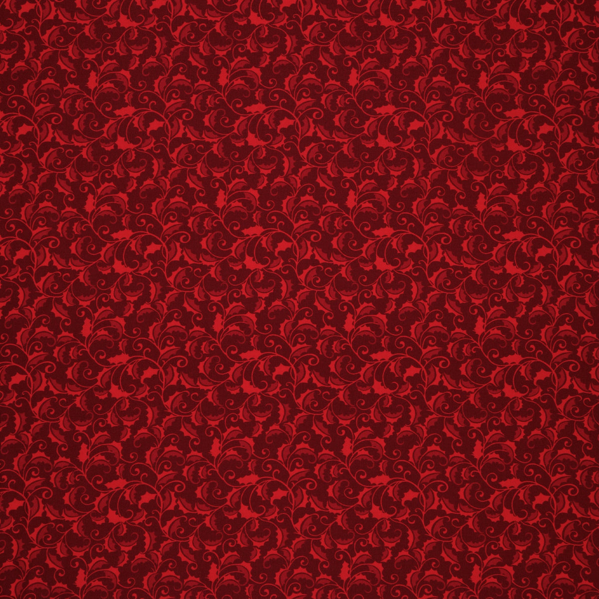 Merry Cats Fabric Collection - Merry Holly Crimson