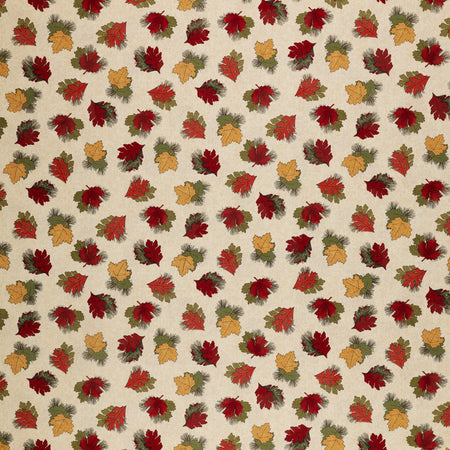 A Walk in the Forest Fabric Collection - Forest Leaves Cream/Multi
