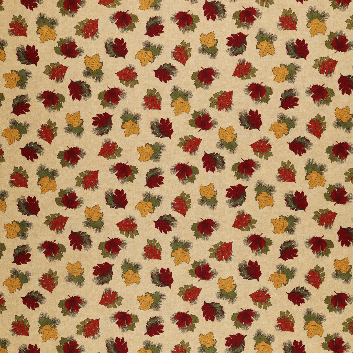 A Walk in the Forest Fabric Collection - Forest Leaves Honey/Multi