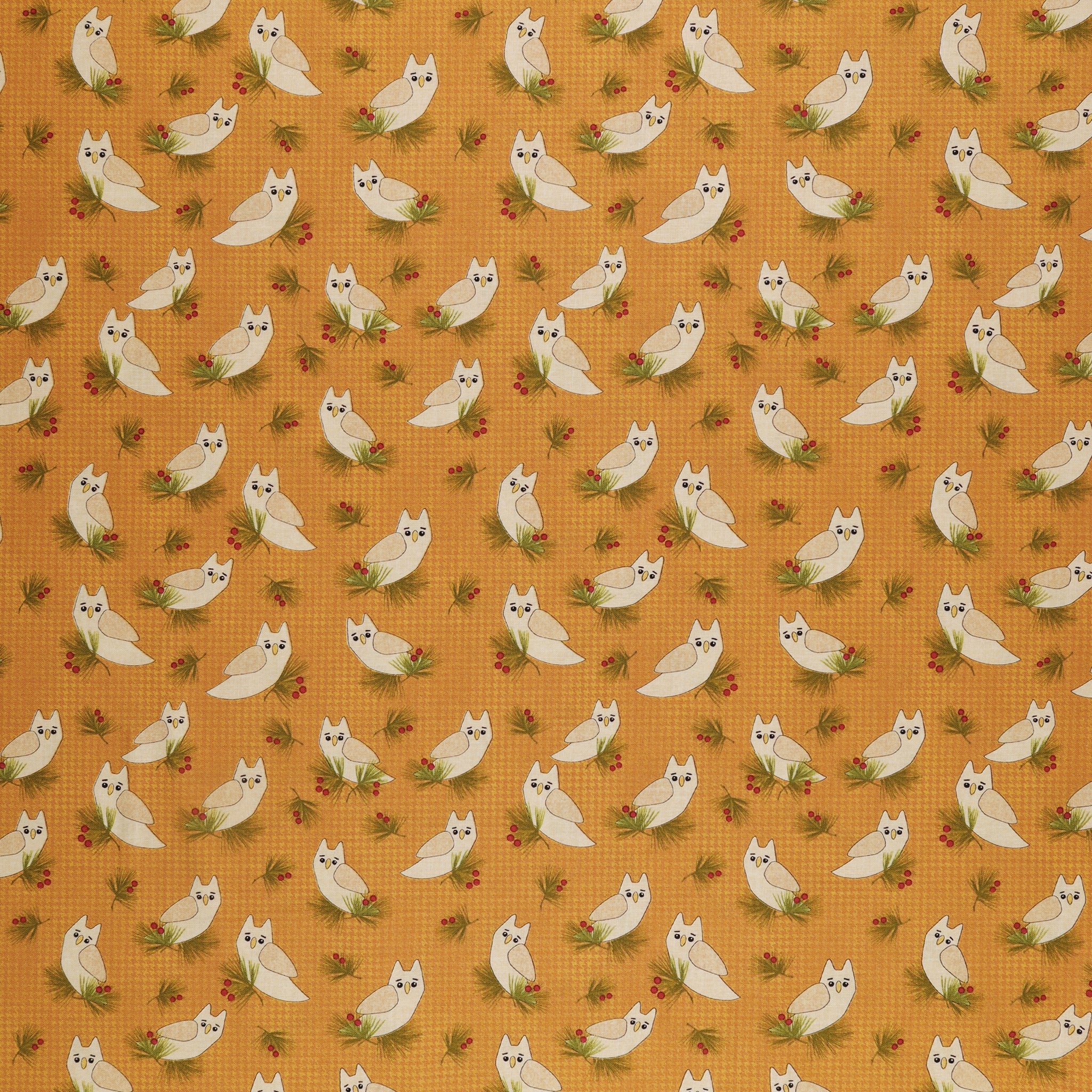 A Walk in the Forest Fabric Collection - Forest Owl Golden