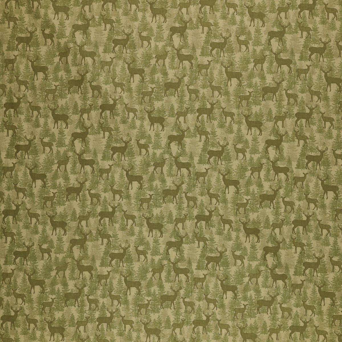 A Walk in the Forest Fabric Collection - Deer Forest Sage