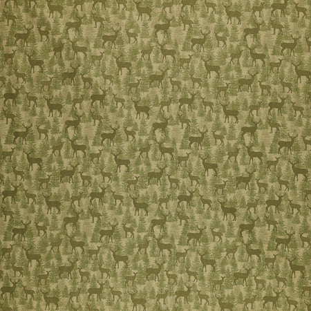 A Walk in the Forest Fabric Collection - Deer Forest Sage