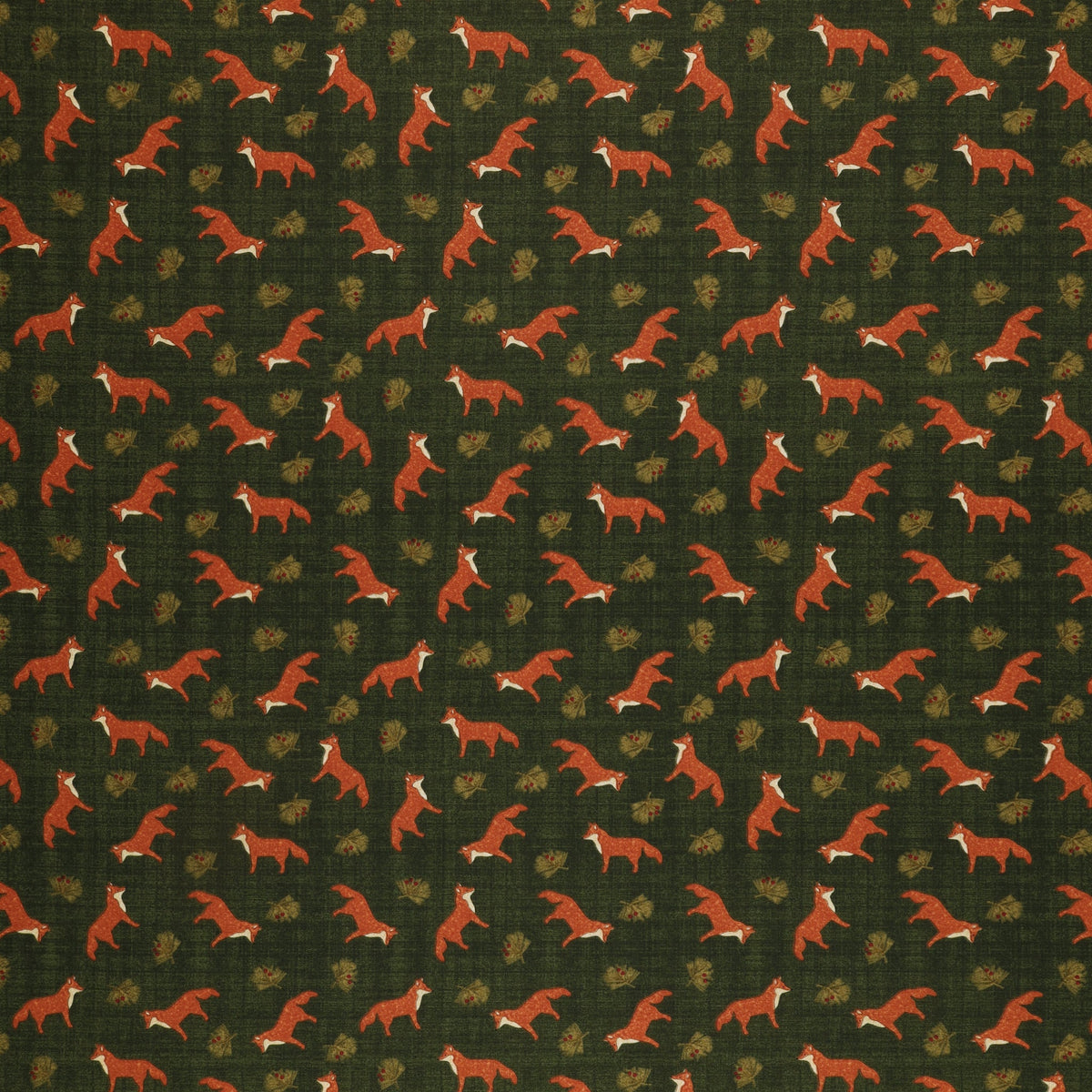A Walk in the Forest Fabric Collection - Fox Field Green